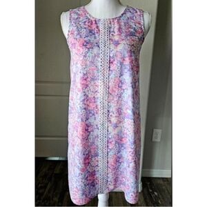 Preppy Floral Shift Dress Girls Size 16